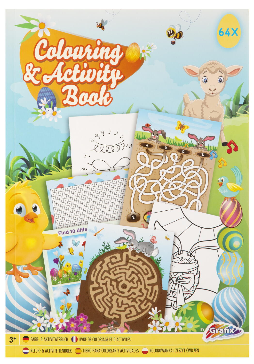 Carte de colorat si activitati distractive - Paste Fericit