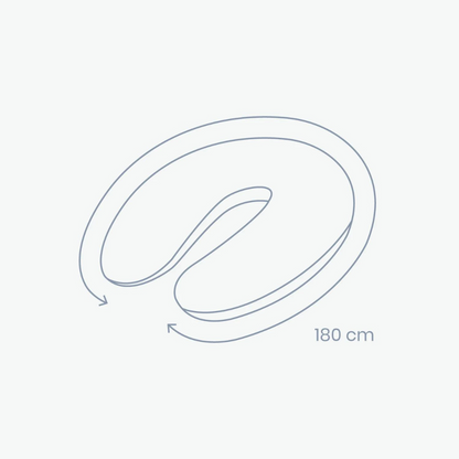 Doomoo - Perna mare pentru gravide si bebelusi 3 in 1, bumbac organic Buddy Tetra Jersey Sand