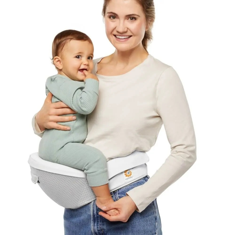 Marsupiu Alta Hip Ergobaby, 4 luni - 4 ani , 5.5-20.4 kg, Pearl Grey