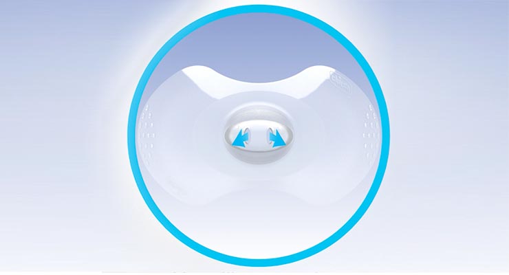 Aparatoare Chicco din silicon pentru mamelon marimea M-L, 2buc, 0luni+