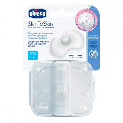 Aparatoare Chicco din silicon pentru mamelon marimea M-L, 2buc, 0luni+