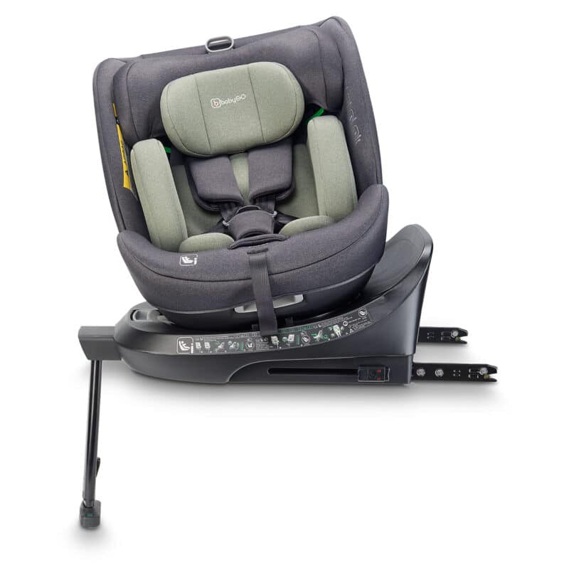 BabyGo - Scaun auto rotativ cu isofix, MOVE360 Green, 40-150 cm, certificat R129
