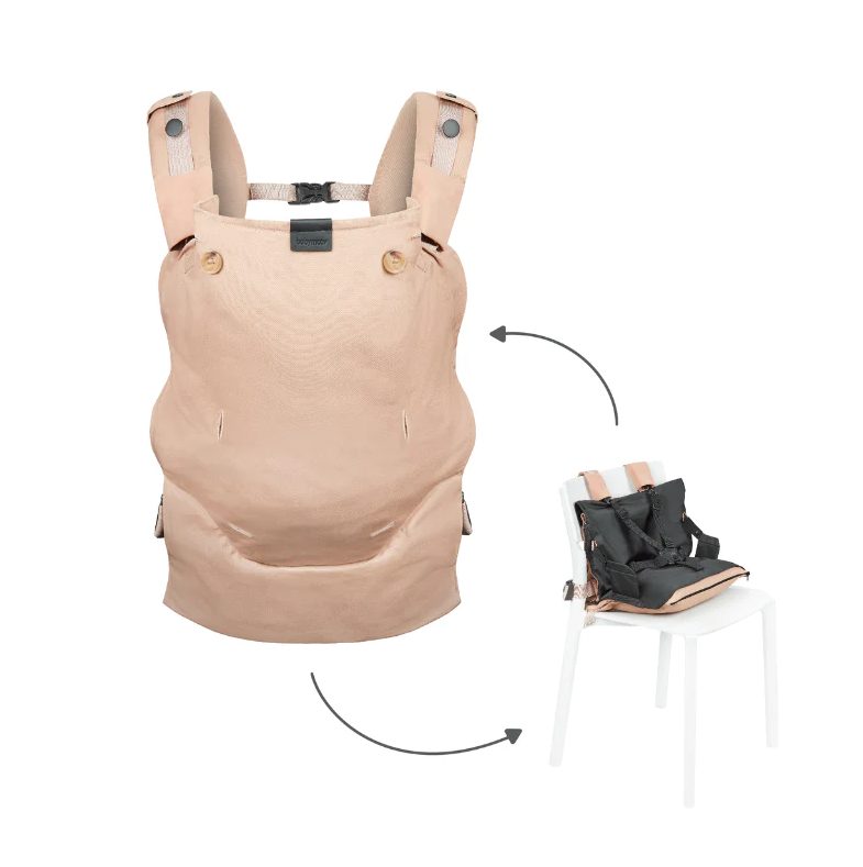 Babymoov - Moov & Boost Sistem de purtare transformabil in Booster, creat in colaborare cu medici kinetoterapeuti, Bej