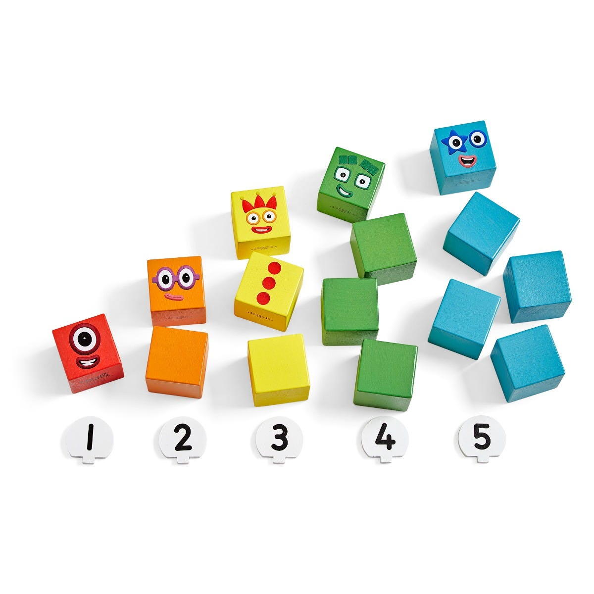 Cuburi din lemn Numberblocks  - De la 1 la 5