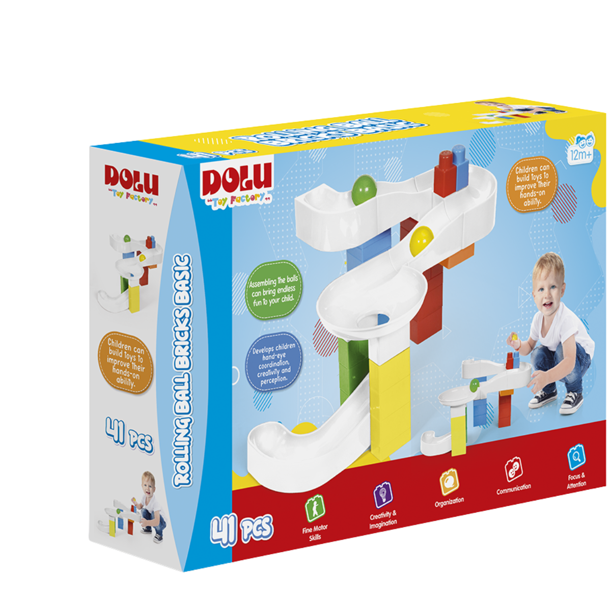 Joc de constructie - Labirintul bilutei ( 41 piese)