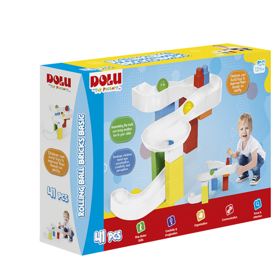 Joc de constructie - Labirintul bilutei ( 41 piese)