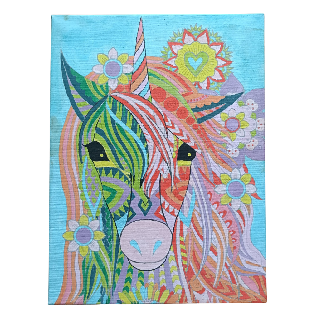 Tablou pictez pe numere - Unicorn