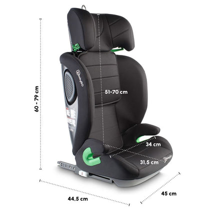 BabyGo - Scaun auto SafeChild2 Black, 100-150 cm, certificat R129