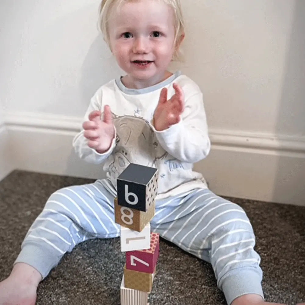 Cuburi din lemn - Invat sa numar