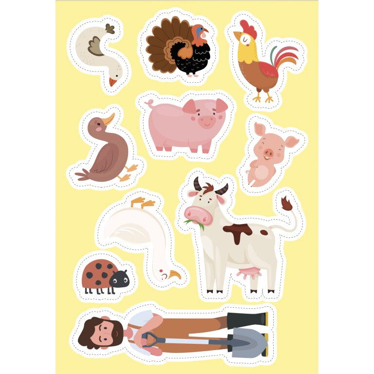 Carte de activitati cu abtibilduri - Ferma