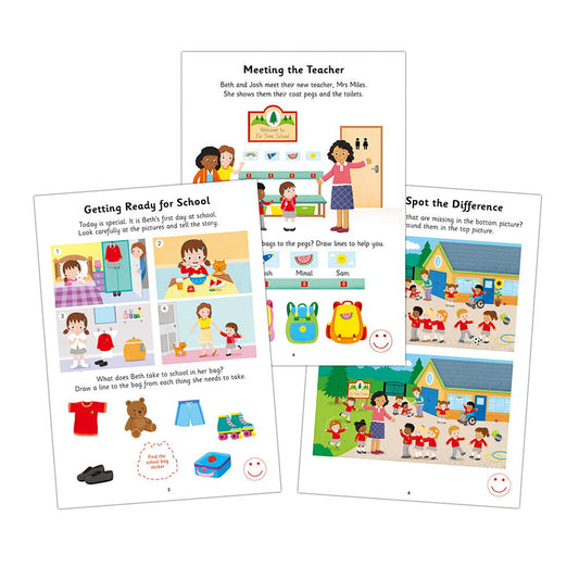 Carte cu activitati si abtibilduri - Totul despre scoala