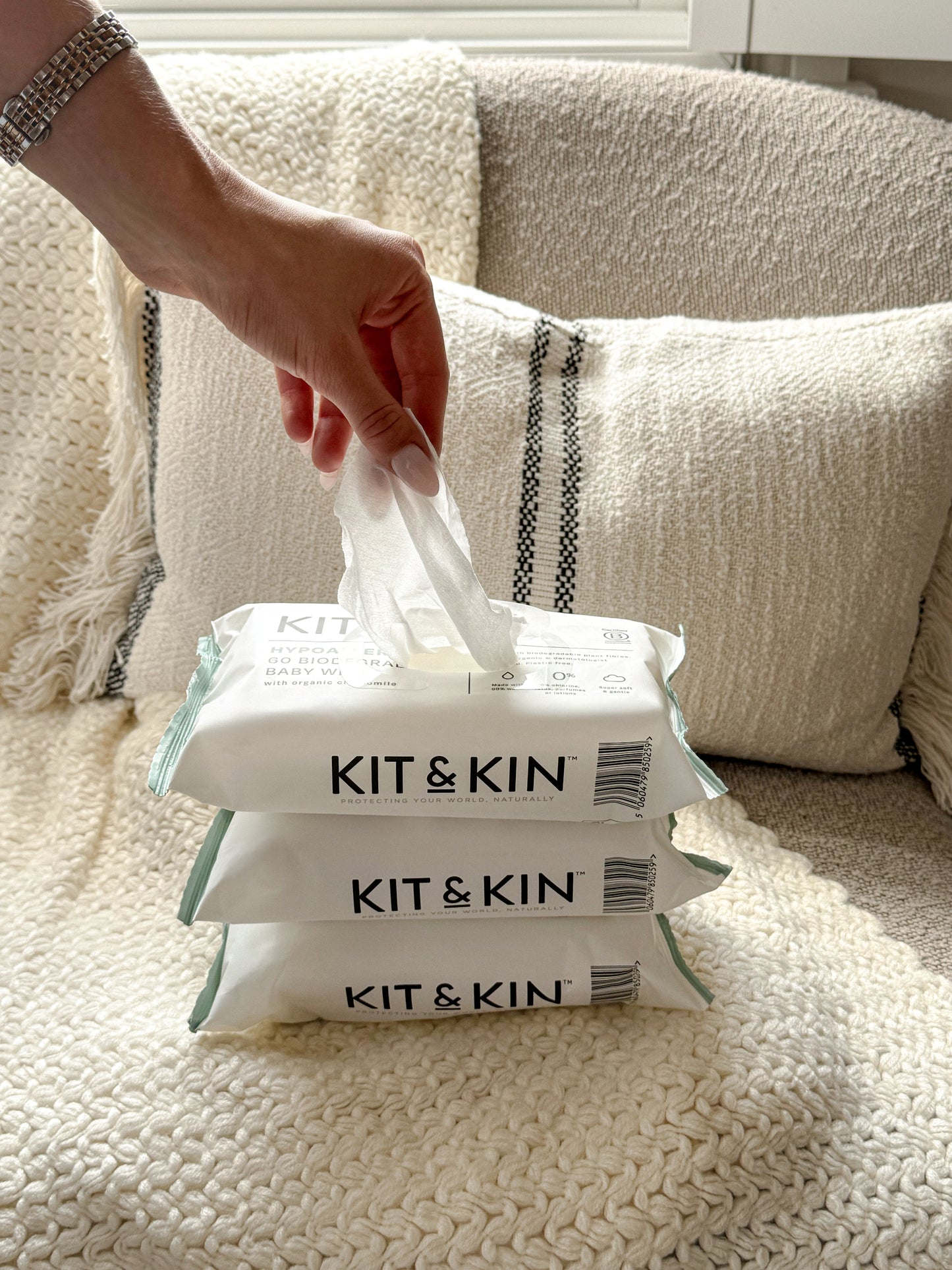 Servetele Umede Biodegradabile Kit&Kin 60 buc