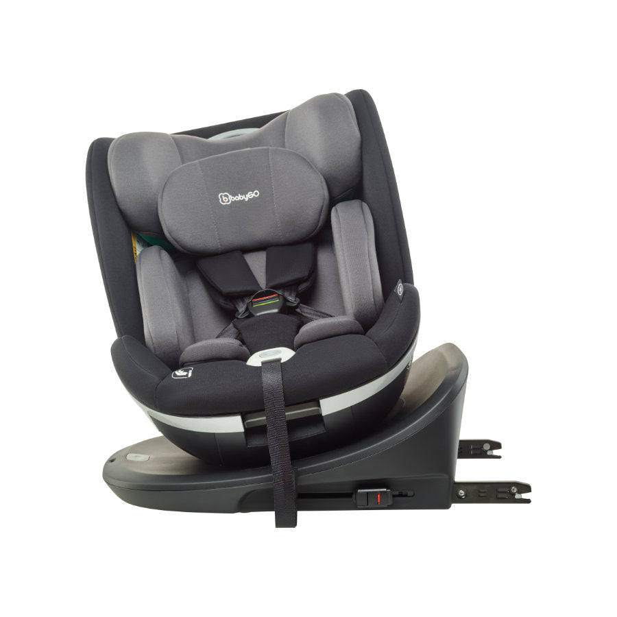 BabyGo - Scaun auto rotativ i-Size Grow Up 360 Black, 0-36 kg