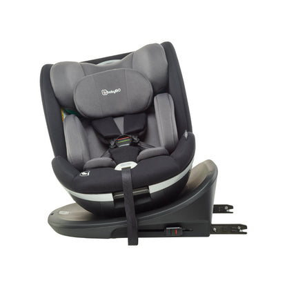 BabyGo - Scaun auto rotativ i-Size Grow Up 360 Black, 0-36 kg