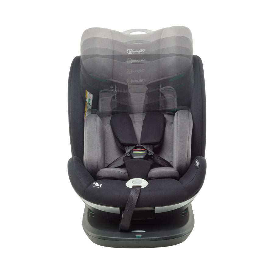 BabyGo - Scaun auto rotativ i-Size Grow Up 360 Black, 0-36 kg