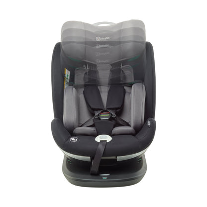BabyGo - Scaun auto rotativ i-Size Grow Up 360 Black, 0-36 kg