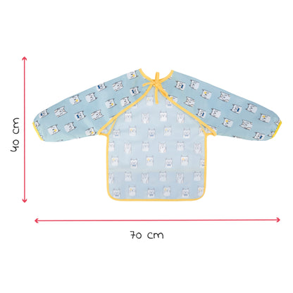 Badabullle - Bavetica cu maneci, albastra cu pisicute
