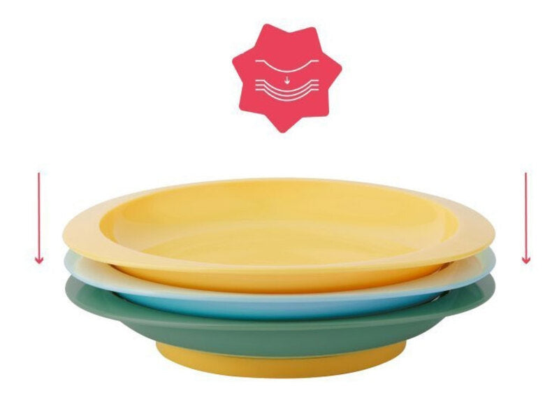 Badabulle - Set 3 farfurii anti-alunecare