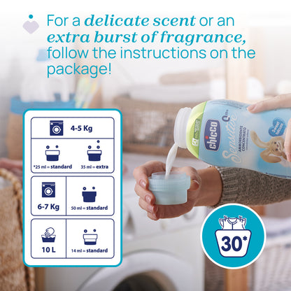 Balsam concentrat Chicco, pentru haine. Sweet Talcum, 750ml, 0luni+