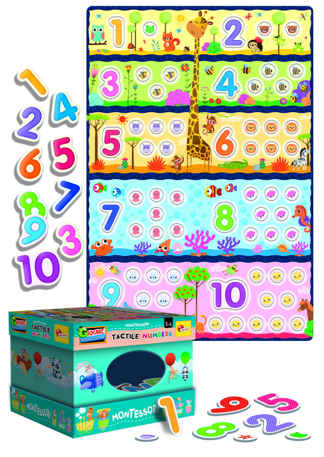 Joc tactil Montessori - Numaram si ne distram