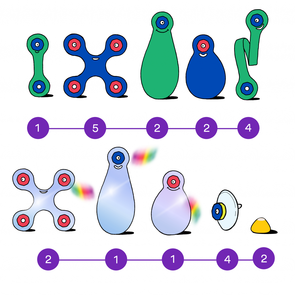 Clixo® joc magnetic de construit - Arta pe geam (24 piese)