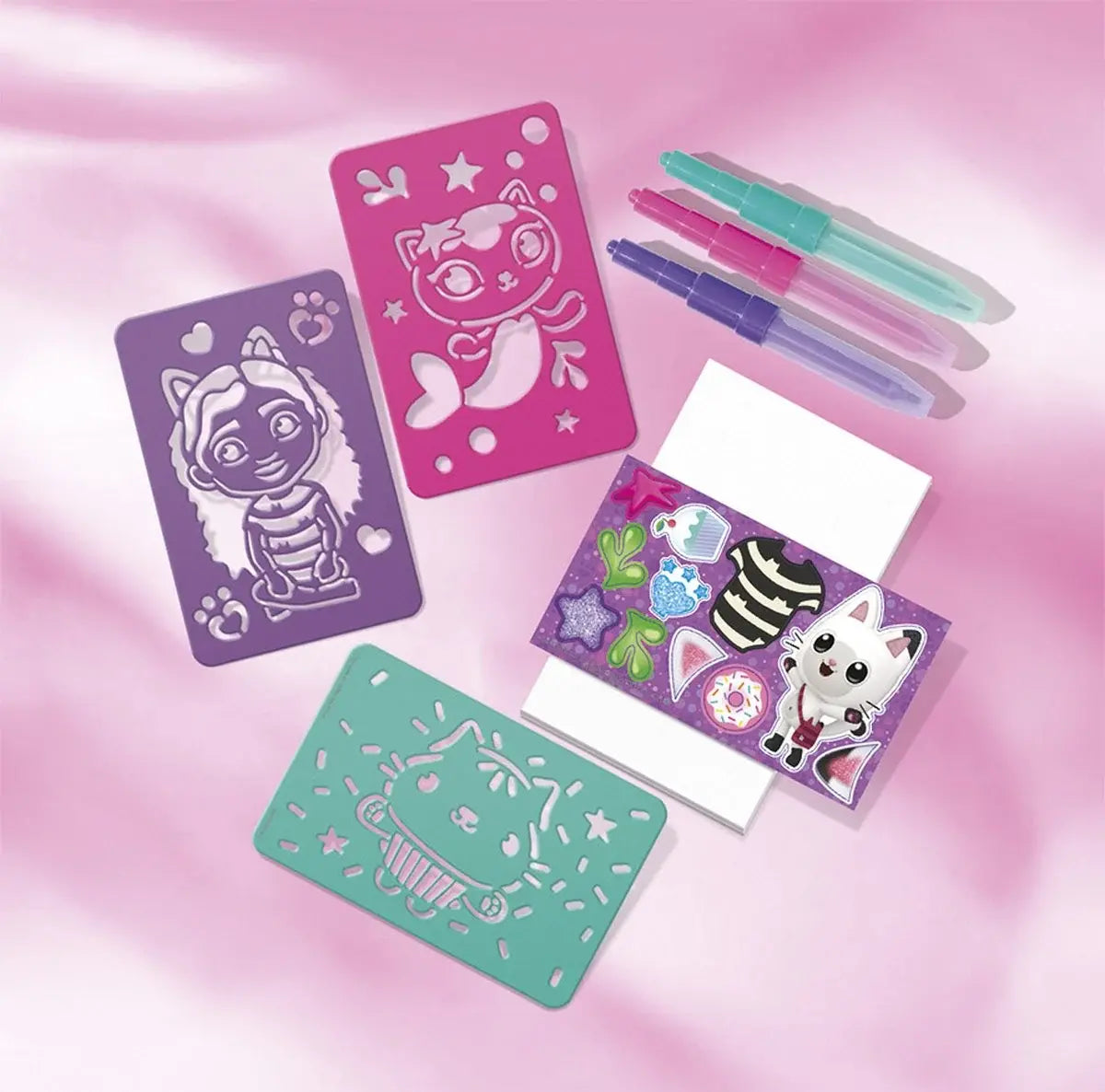 Set 2 in 1 Gabby's Dollhouse -  Bratari cu pandantive & carioci de suflat