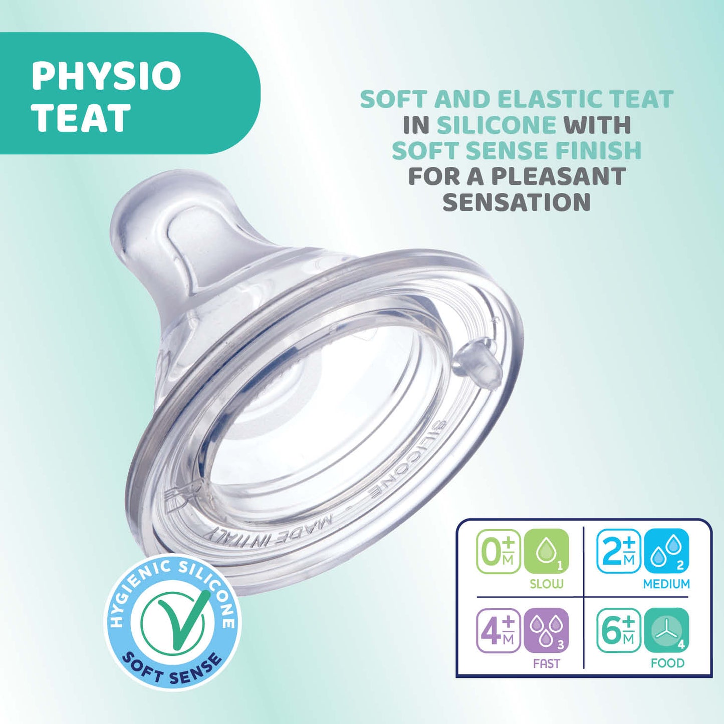 Biberon Chicco Perfect5 PP, tetina s., flux mediu, 240ml, 2luni+