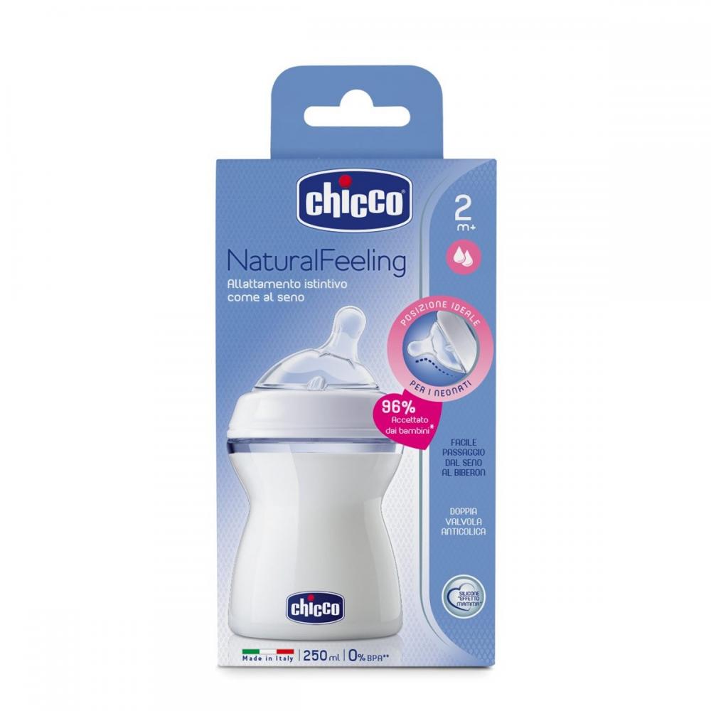 Biberon Chicco STEP UP, 250ml, t.s., flux mediu, 2luni+, 0%BPA