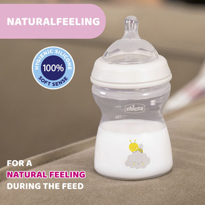 Biberon Chicco Natural Feeling PP, 250ml, unisex, tetina s., 2luni+, 0%BPA