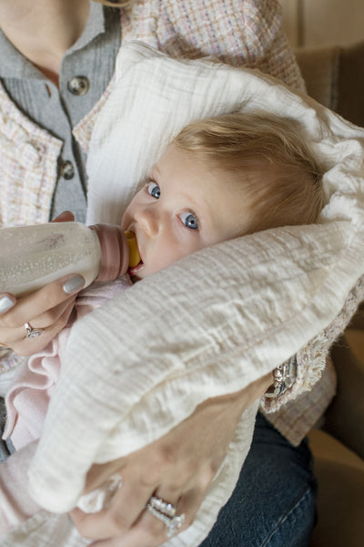 BIBS - Set complet biberon din sticla anticolici, 110 ml, Ivory