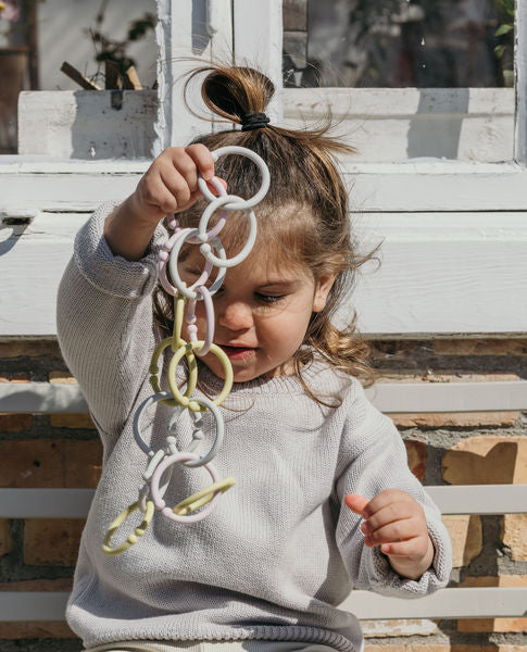 BIBS  - Set 12 inele multifunctionale, Vanilla/Sage/Olive