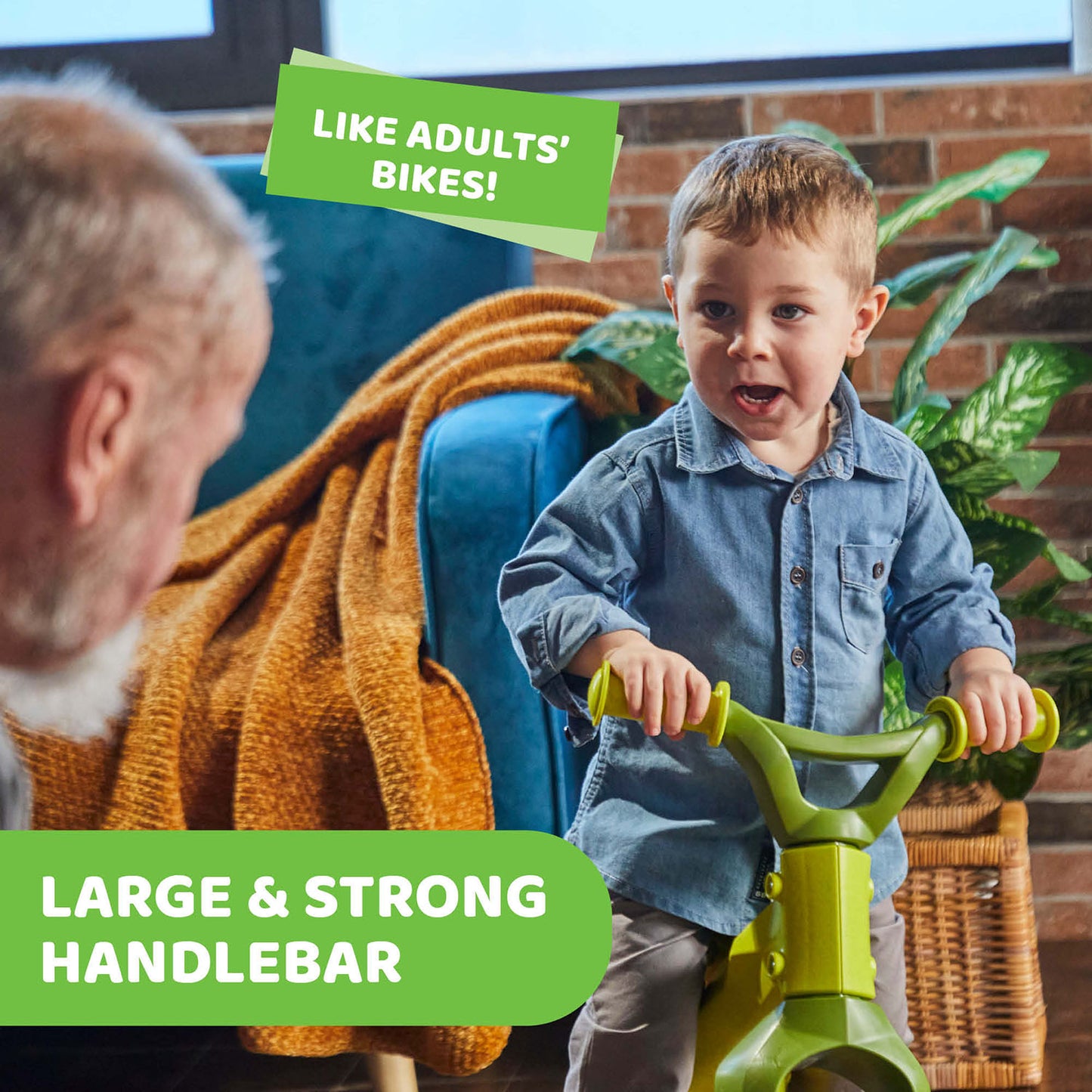 Bicicleta copii Chicco Green Hopper ecologica pentru echilibru, 18luni+