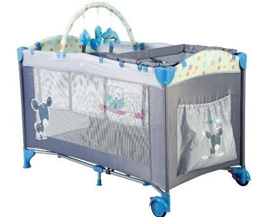 BabyGo - Patut pliant Sleepwell Blue