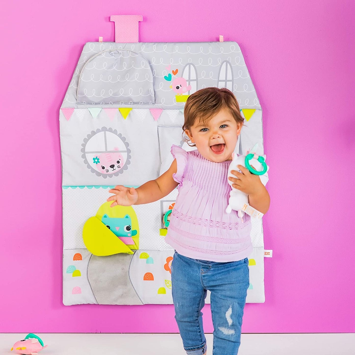 Bright Starts - Salteluta de activitati & Casuta de papusi Floors of Fun