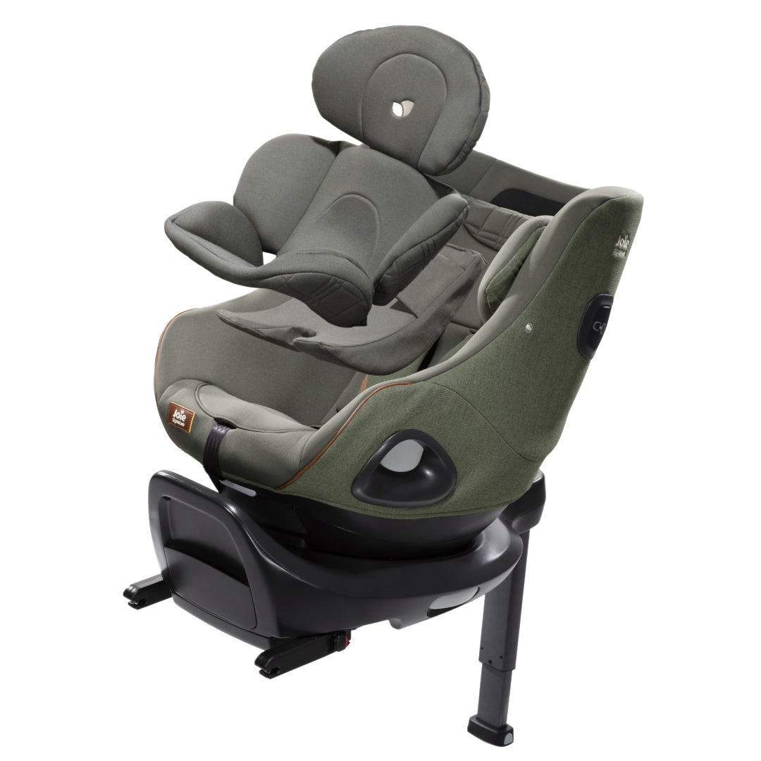 Set scaun auto rotativ i-Size Joie i-Harbour Signature Pine, 40-105 cm + Baza i-Size i-Base Encore, testat ADAC si certificat R129