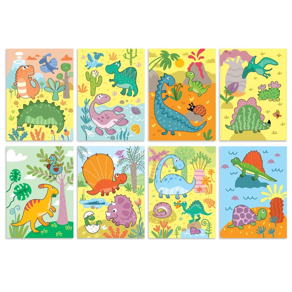 Set de colorat cu apa - Dinozauri