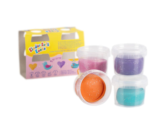 Plastilina non-toxica Kinder cu sclipici