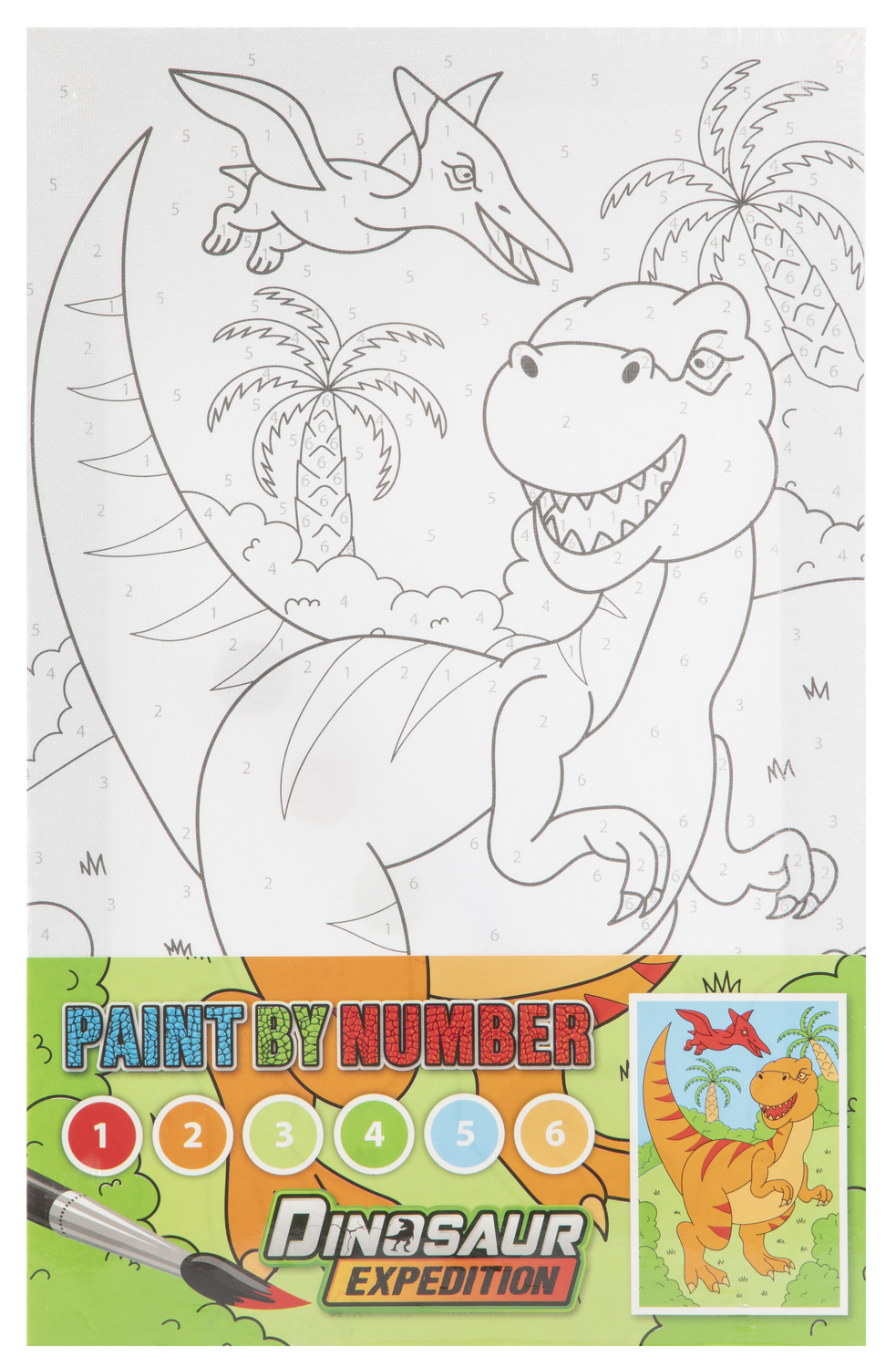 Tablou pictez pe numere - Dinozaur
