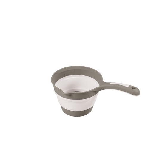 Recipient pliabil cu maner pentru baie - Gri