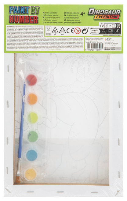 Tablou pictez pe numere - Dinozaur vesel