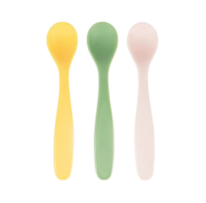 Badabulle - Set de 3 lingurite flexibile, Pastel