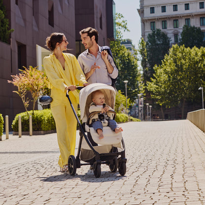 Carucior copii 3 in 1 Chicco Bellagio, Amber Glow (bej deschis), 0luni+