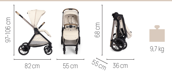 Carucior copii 3 in 1 Chicco Bellagio, Amber Glow (bej deschis), 0luni+