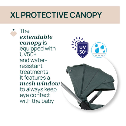 Carucior copii 3 in 1 Chicco Bellagio, Fir Tree (verde inchis), 0luni+