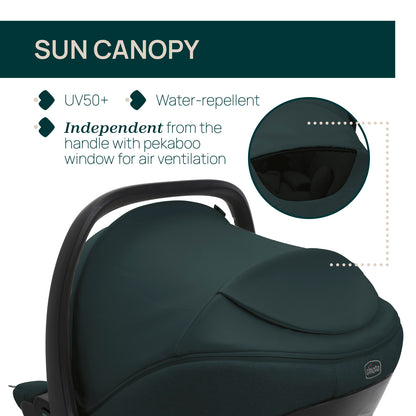 Carucior copii 3 in 1 Chicco Bellagio, Fir Tree (verde inchis), 0luni+