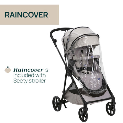 Carucior copii 3 in 1 Chicco Seety, cu scaun auto Kory Plus I-Size, FlorenceBeige (Bej), 0luni+