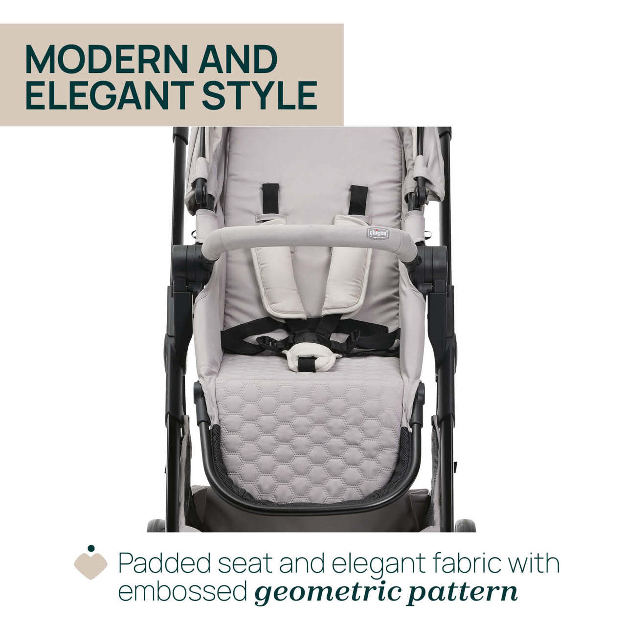 Carucior copii 3 in 1 Chicco Seety, cu scaun auto Kory Plus I-Size, FlorenceBeige (Bej), 0luni+