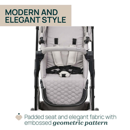 Carucior copii 3 in 1 Chicco Seety, cu scaun auto Kory Plus I-Size, FlorenceBeige (Bej), 0luni+