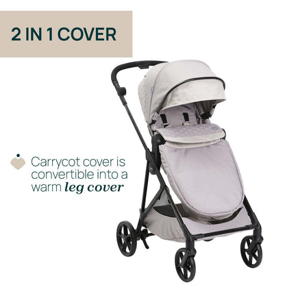 Carucior copii 3 in 1 Chicco Seety, cu scaun auto Kory Plus I-Size, FlorenceBeige (Bej), 0luni+