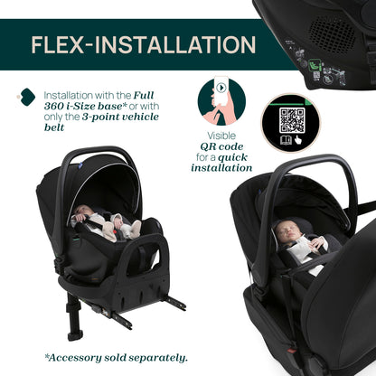 Carucior copii 3 in 1 Chicco Seety, cu scaun auto Kory Plus I-Size, FlorenceBeige (Bej), 0luni+